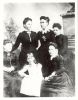 Julia M. Veach and daughters.  Julia M. Veach sitting on left, L to R. Mary Ann, Julia Ellen 'Nellie', Mildred Amelia 'Millie', Sarah Elizabeth Grow (In white) sitting on right Maud Rose. 