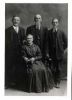 Back L to R John Wood Grow, Brigham Young (George Washington) Grow, William Moyer Grow. Seated - Maria Louisa Grow