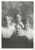 Four Generations - Front Julia M. Veach 'Mattie', Back L to R, Julia Ellen 'Nellie', Millie Melville Grow & Ivy Canning